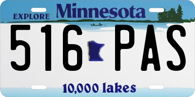 MN license plate 516PAS