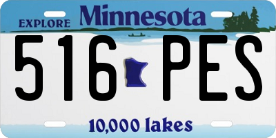MN license plate 516PES