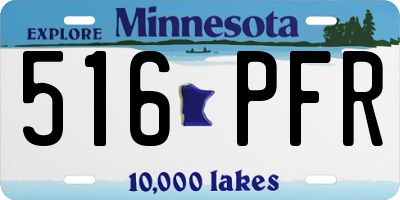 MN license plate 516PFR