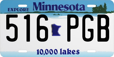 MN license plate 516PGB