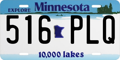 MN license plate 516PLQ