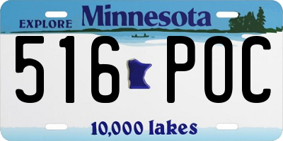 MN license plate 516POC