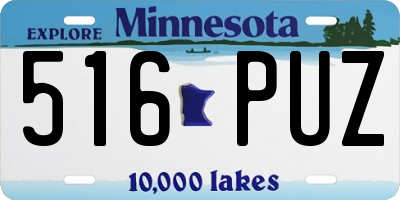 MN license plate 516PUZ