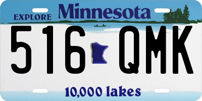 MN license plate 516QMK