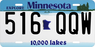 MN license plate 516QQW