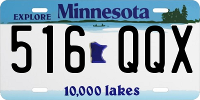MN license plate 516QQX