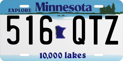 MN license plate 516QTZ