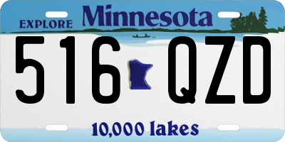 MN license plate 516QZD