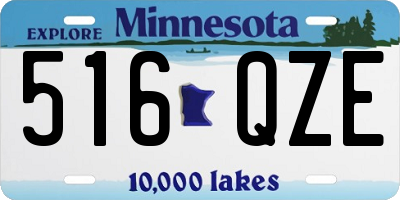 MN license plate 516QZE