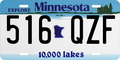 MN license plate 516QZF
