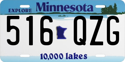 MN license plate 516QZG