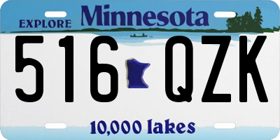 MN license plate 516QZK