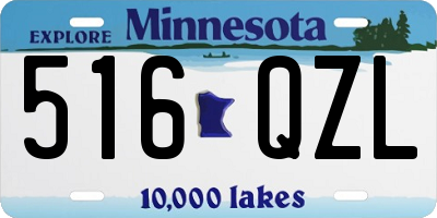 MN license plate 516QZL