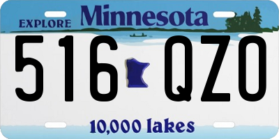 MN license plate 516QZO