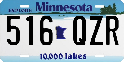 MN license plate 516QZR