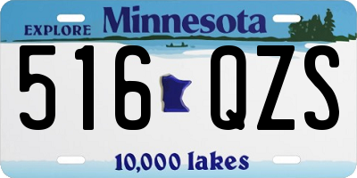 MN license plate 516QZS