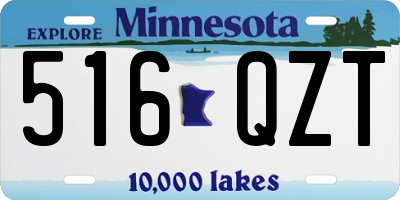 MN license plate 516QZT