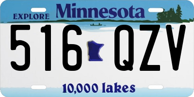 MN license plate 516QZV