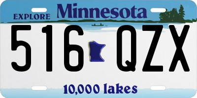 MN license plate 516QZX