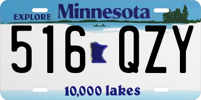 MN license plate 516QZY
