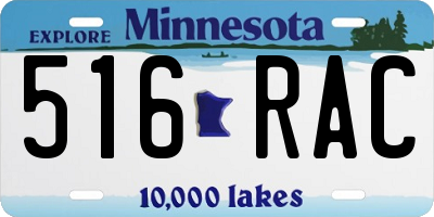 MN license plate 516RAC