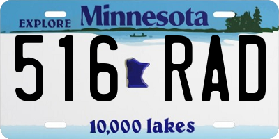 MN license plate 516RAD