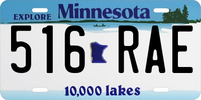 MN license plate 516RAE
