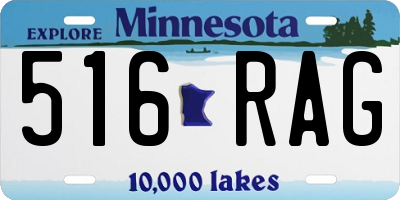 MN license plate 516RAG