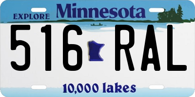 MN license plate 516RAL
