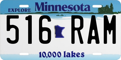 MN license plate 516RAM