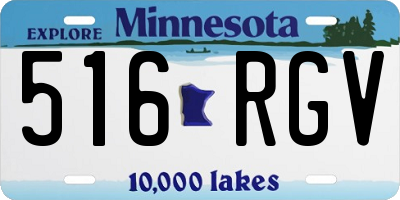 MN license plate 516RGV