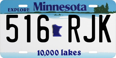 MN license plate 516RJK