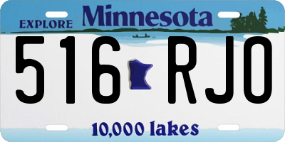 MN license plate 516RJO