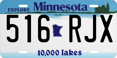 MN license plate 516RJX