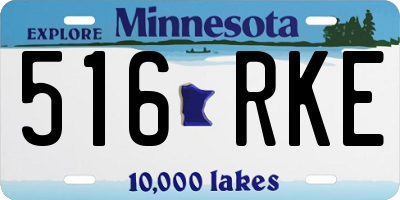 MN license plate 516RKE