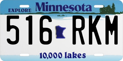 MN license plate 516RKM
