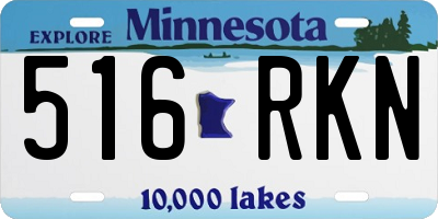 MN license plate 516RKN