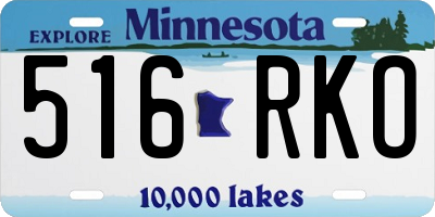 MN license plate 516RKO