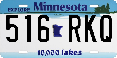 MN license plate 516RKQ