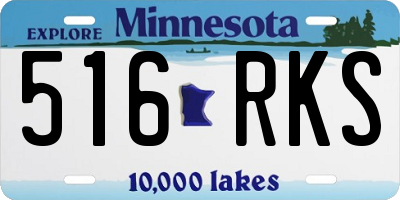 MN license plate 516RKS