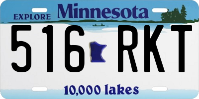 MN license plate 516RKT