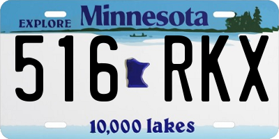 MN license plate 516RKX