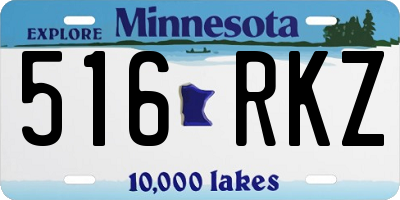 MN license plate 516RKZ