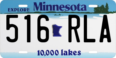 MN license plate 516RLA