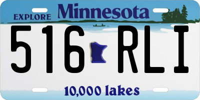 MN license plate 516RLI