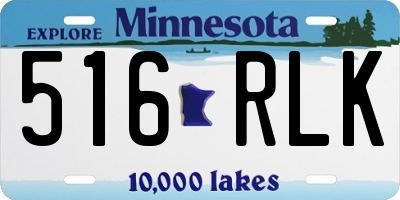 MN license plate 516RLK