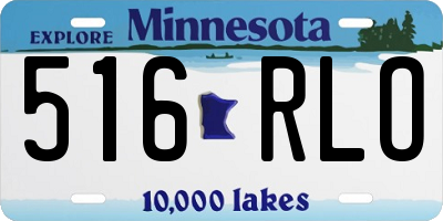 MN license plate 516RLO