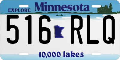 MN license plate 516RLQ