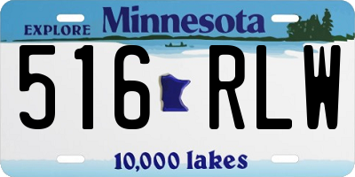 MN license plate 516RLW