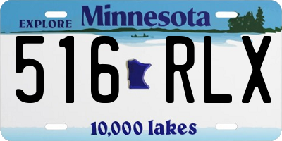 MN license plate 516RLX